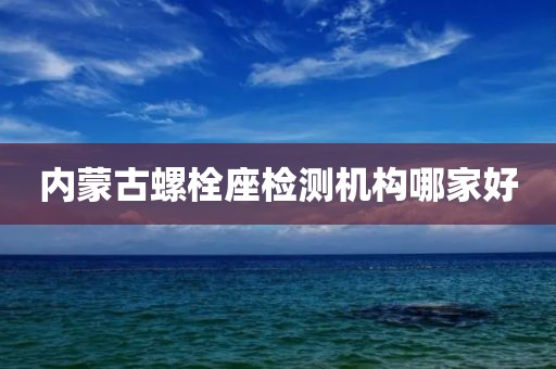 内蒙古螺栓座检测机构哪家好