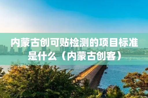 内蒙古创可贴检测的项目标准是什么（内蒙古创客）